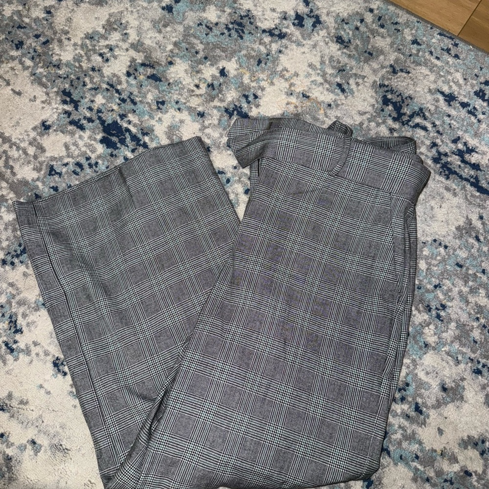 Gray Plaid Trousers